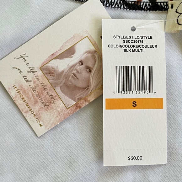 Jessica Simpson Cool Cat Printed V-Wire Tankini Top - Animal Print - Size S - Picture 14 of 14